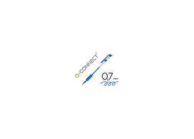 Boligrafo q-connect tinta gel azul 0,7 mm sujecion de caucho