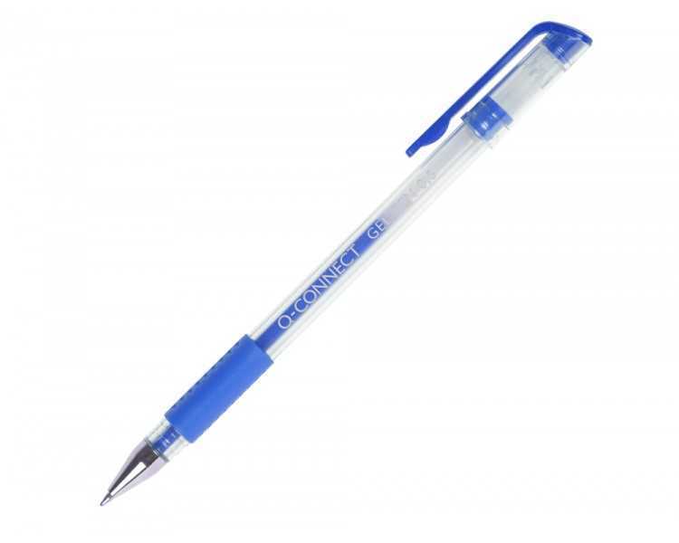 Boligrafo q-connect tinta gel azul 0,7 mm sujecion de caucho