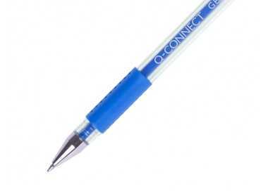 Boligrafo q-connect tinta gel azul 0,7 mm sujecion de caucho