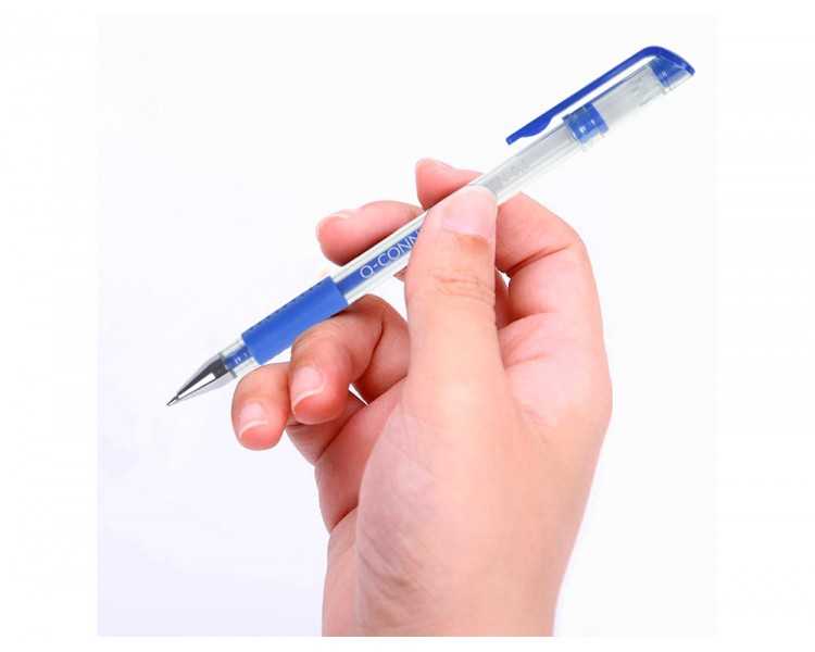 Boligrafo q-connect tinta gel azul 0,7 mm sujecion de caucho
