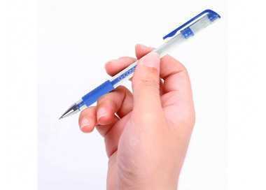 Boligrafo q-connect tinta gel azul 0,7 mm sujecion de caucho