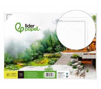 Bloc dibujo liderpapel lineal encolado 230x325mm 20 hojas 130 gr/m2 con recuadro
