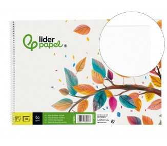 Bloc dibujo liderpapel escolar espiral 230x325mm 20 hojas 90 gr/m2 sin recuadro