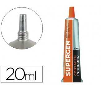 Pegamento supergen contacto incoloro 20 ml unidad