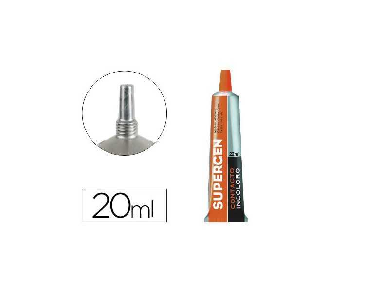 Pegamento supergen contacto incoloro 20 ml unidad