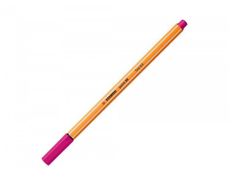 Rotulador stabilo punta de fib ra point 88 rosa punta fina 0,4mm
