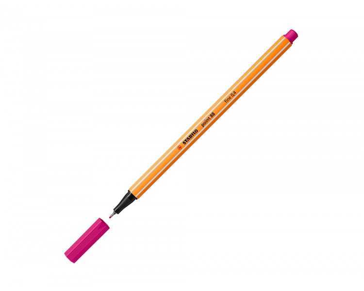 Rotulador stabilo punta de fib ra point 88 rosa punta fina 0,4mm
