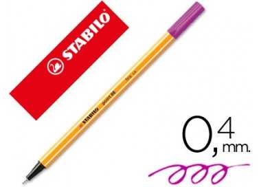 Rotulador stabilo punta de fib ra point 88 violeta punta fina 0,4mm