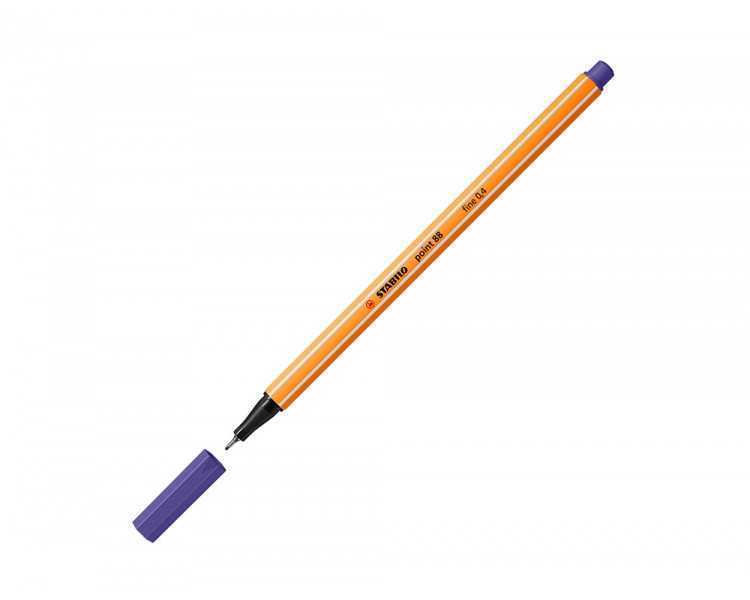 Rotulador stabilo punta de fib ra point 88 violeta punta fina 0,4mm