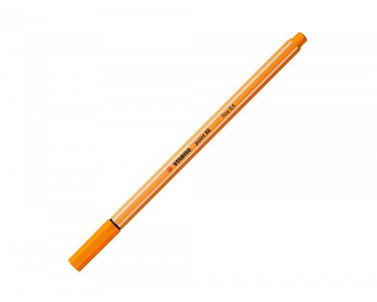Rotulador stabilo punta de fib ra point 88 naranja punta fina 0,4mm