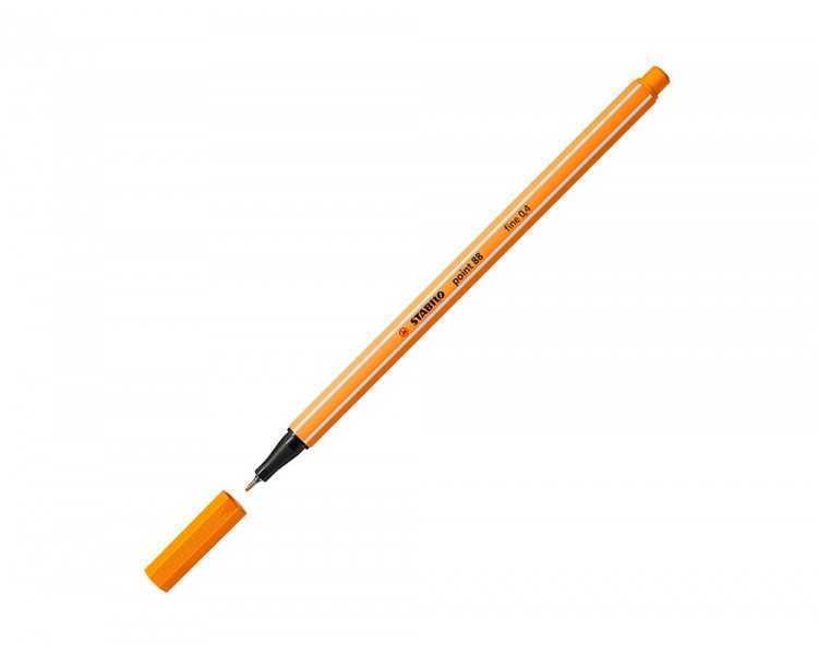 Rotulador stabilo punta de fib ra point 88 naranja punta fina 0,4mm