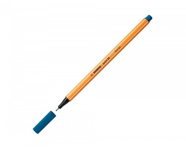 Rotulador stabilo punta de fib ra point 88 azul turquesa punta fina 0,4mm