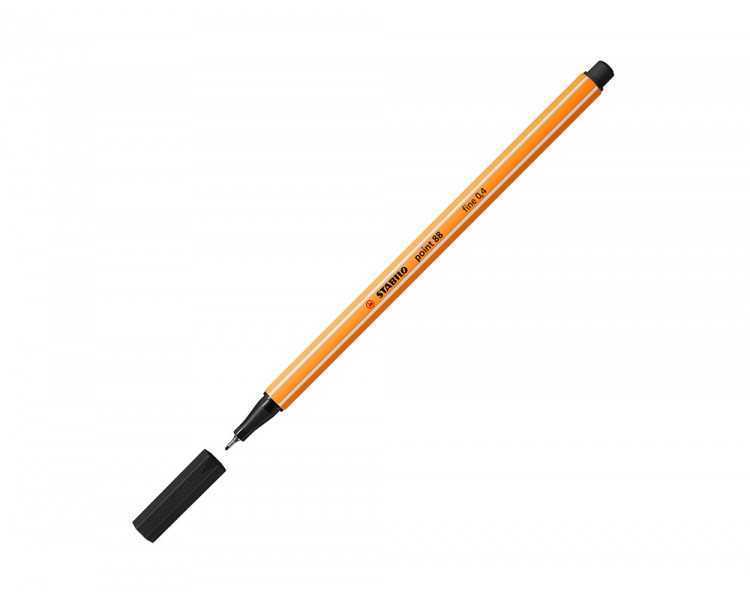 Rotulador stabilo punta de fib ra point 88 negro punta fina 0,4mm
