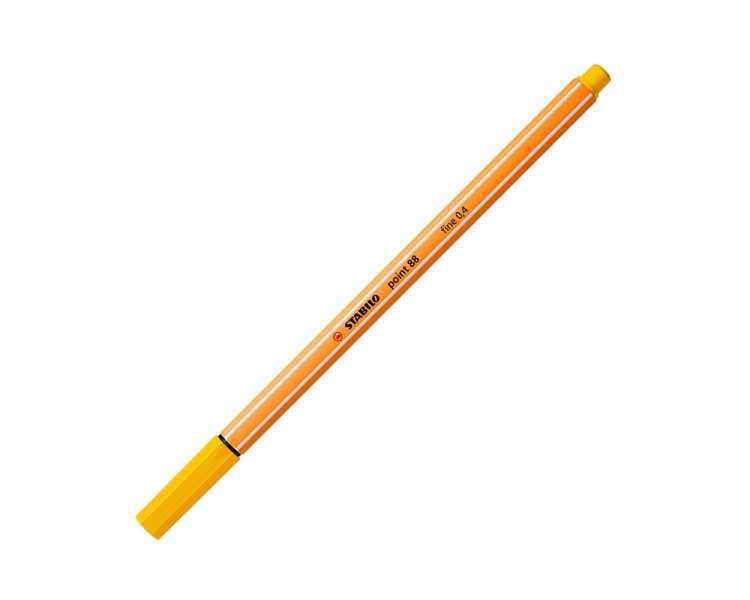 Rotulador stabilo punta de fib ra point 88 amarillo punta fina 0,4mm