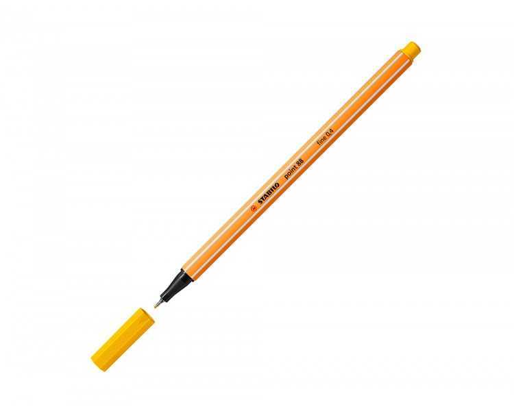 Rotulador stabilo punta de fib ra point 88 amarillo punta fina 0,4mm