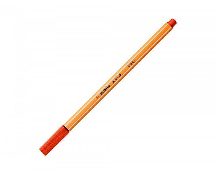 Rotulador stabilo punta de fib ra point 88 rojo punta fina 0,4mm