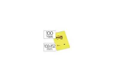 Bloc de notas adhesivas quita y pon post-it 102x152 mm con 100 hojas 659 Bloc de notas adhesivas quita y pon post-it 102x152 mm con 100 hojas 659