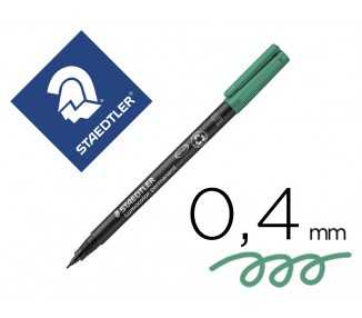 Rotulador staedtler lumocolor retroproyeccion punta de fibra permanente 313-5 verde punta super fina redonda 0.4 mm
