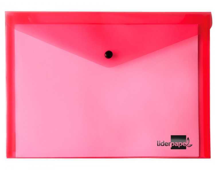 Carpeta liderpapel dossier broche 34350 polipropileno din a5 roja transparente