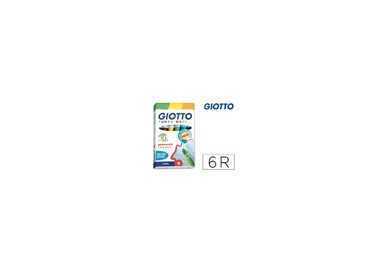 Rotulador giotto turbo maxi caja de 6 colores lavables con punta bloqueada