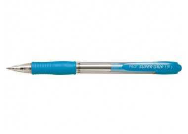 Boligrafo pilot super grip celeste retractil sujecion de caucho tinta base de aceite Boligrafo pilot super grip celeste retractil sujecion de caucho tinta base de aceite
