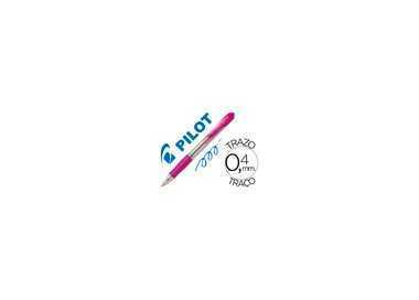 Boligrafo pilot super grip rosa retractil sujecion de caucho tinta base de aceite Boligrafo pilot super grip rosa retractil sujecion de caucho tinta base de aceite