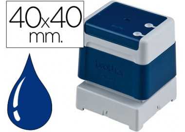 Sello automatico brother 40 mm x 40 mm azul