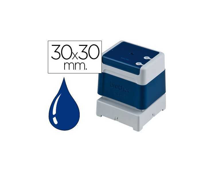 Sello automatico brother 30 mm x 30 mm azul