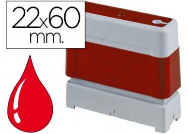 Sello automatico brother 22 mm x 60 mm rojo