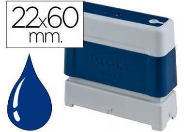 Sello automatico brother 22 mm x 60 mm azul
