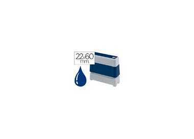 Sello automatico brother 22 mm x 60 mm azul