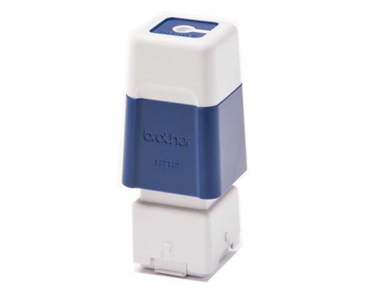 Sello automatico brother 12 mm x 12 mm azul