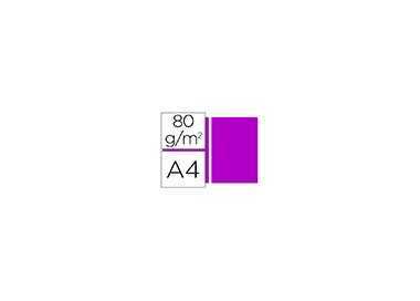 Papel color liderpapel a4 80gr fucsia paquete de 100 hojas