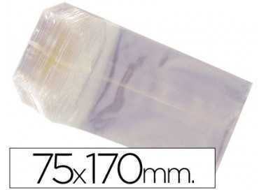 Bolsa celofan 75x170 mm paquete 100 unidades