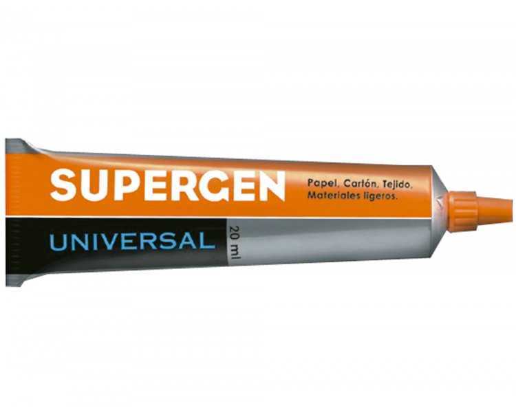 Pegamento supergen universal transparente 20 ml unidad