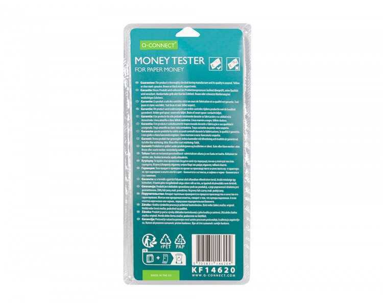 Rotulador q-connect money tester detector de billetes falsos