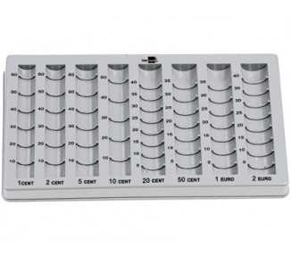 Bandeja portamonedas liderpapel plastico color gris275x155x24/35 mm