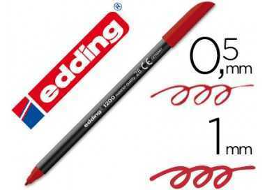 Rotulador edding punta fibra 1200 rojo ingles n.28 punta redonda 0.5 mm
