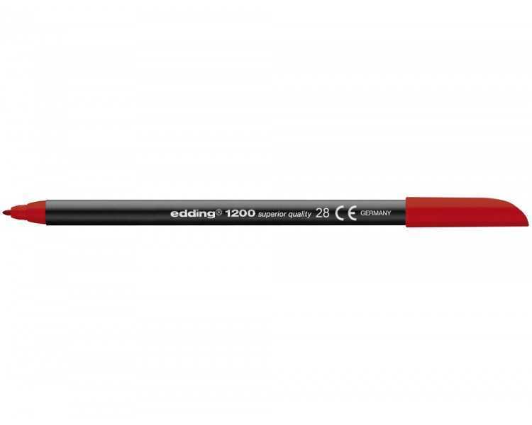Rotulador edding punta fibra 1200 rojo ingles n.28 punta redonda 0.5 mm