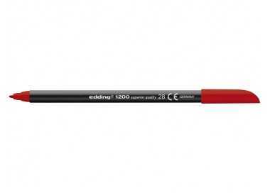 Rotulador edding punta fibra 1200 rojo ingles n.28 punta redonda 0.5 mm