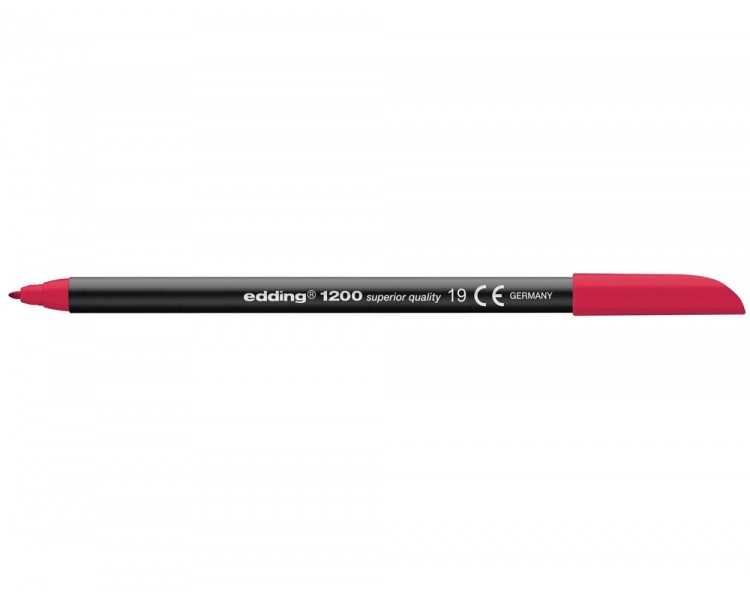 Rotulador edding punta fibra 1200 carmin n. 19 punta redonda 0.5 mm