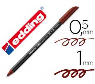 Rotulador edding punta fibra 1200 marron oscuro n. 18 punta redonda 0.5 mm