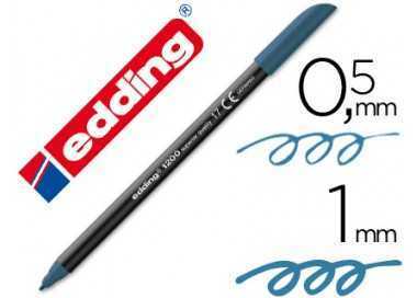 Rotulador edding punta fibra 1200 azul acero n.17 punta redonda 0.5 mm