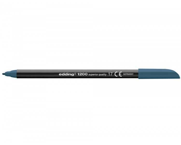 Rotulador edding punta fibra 1200 azul acero n.17 punta redonda 0.5 mm