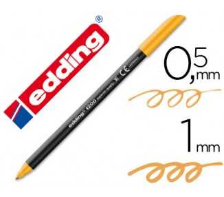 Rotulador edding punta fibra 1200 naranja claro n.16 punta redonda 0.5 mm