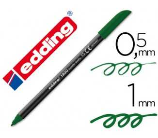 Rotulador edding punta fibra 1200 verde oliva n.15 punta redonda 0.5 mm