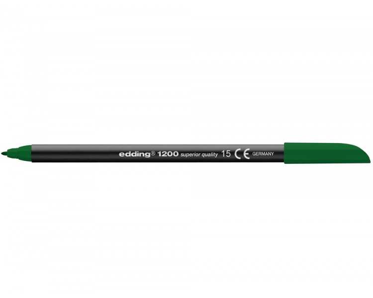 Rotulador edding punta fibra 1200 verde oliva n.15 punta redonda 0.5 mm