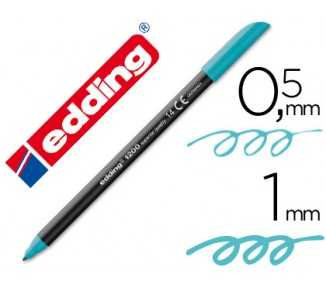 Rotulador edding punta fibra 1200 azul turquesa n.14 punta redonda 0.5 mm