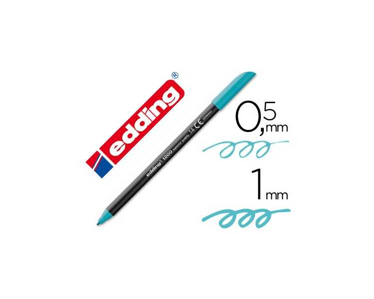 Rotulador edding punta fibra 1200 azul turquesa n.14 punta redonda 0.5 mm