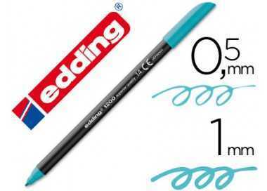 Rotulador edding punta fibra 1200 azul turquesa n.14 punta redonda 0.5 mm